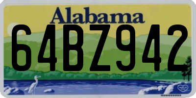 AL license plate 64BZ942
