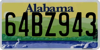 AL license plate 64BZ943