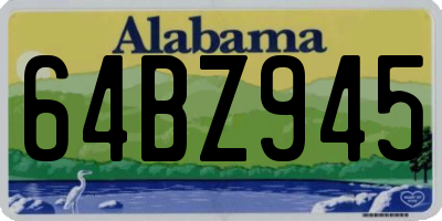 AL license plate 64BZ945