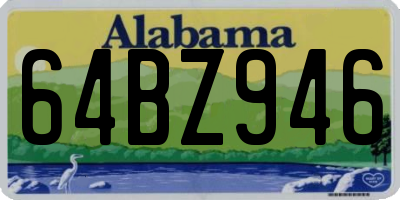 AL license plate 64BZ946