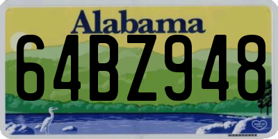AL license plate 64BZ948