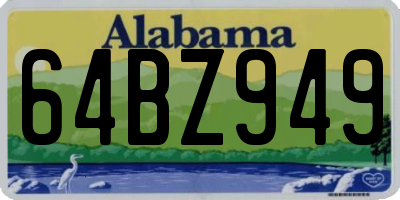 AL license plate 64BZ949