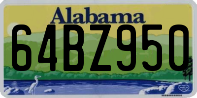 AL license plate 64BZ950
