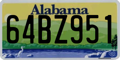 AL license plate 64BZ951