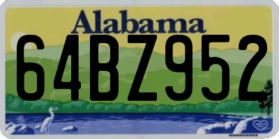AL license plate 64BZ952