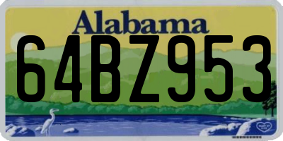 AL license plate 64BZ953