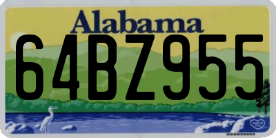 AL license plate 64BZ955