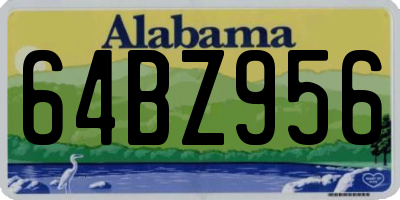 AL license plate 64BZ956