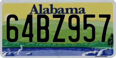 AL license plate 64BZ957
