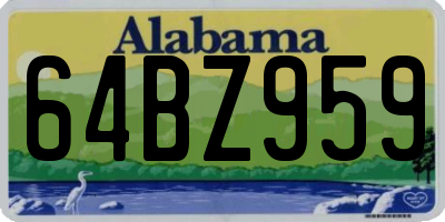 AL license plate 64BZ959