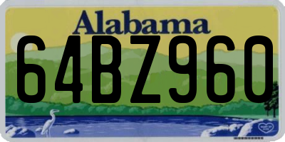 AL license plate 64BZ960