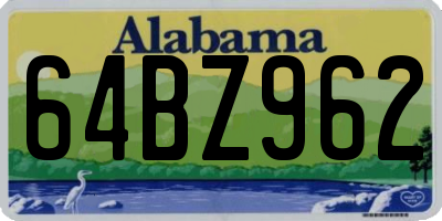 AL license plate 64BZ962