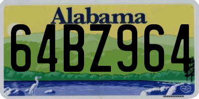 AL license plate 64BZ964
