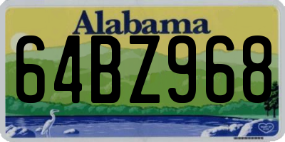AL license plate 64BZ968