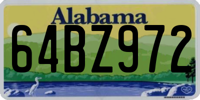 AL license plate 64BZ972