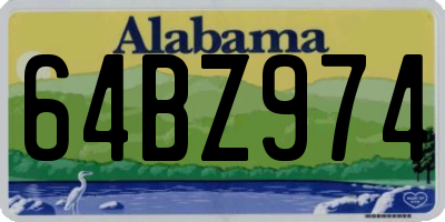 AL license plate 64BZ974