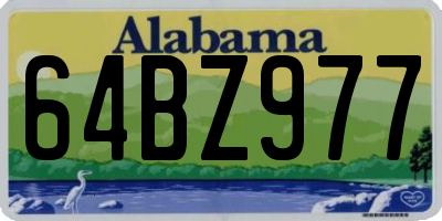 AL license plate 64BZ977