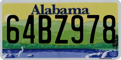 AL license plate 64BZ978