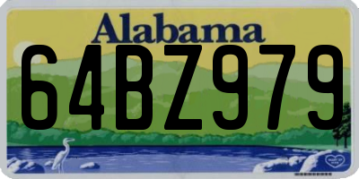 AL license plate 64BZ979