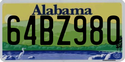 AL license plate 64BZ980
