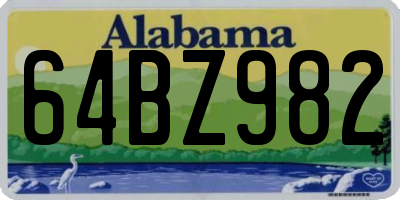 AL license plate 64BZ982