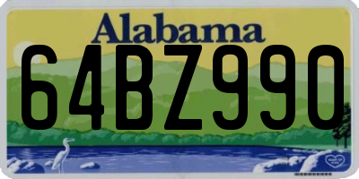 AL license plate 64BZ990