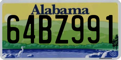 AL license plate 64BZ991