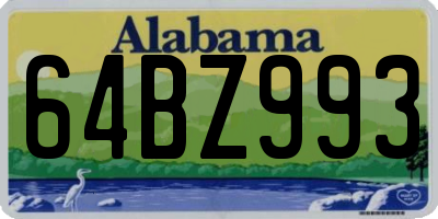 AL license plate 64BZ993
