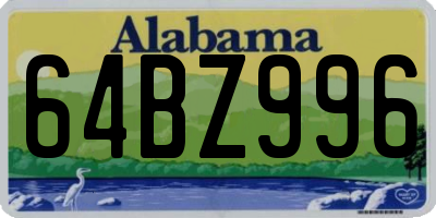 AL license plate 64BZ996