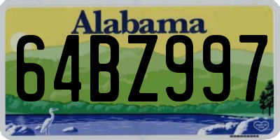 AL license plate 64BZ997