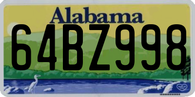 AL license plate 64BZ998