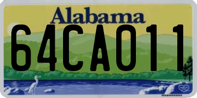 AL license plate 64CA011