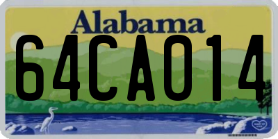 AL license plate 64CA014