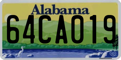 AL license plate 64CA019