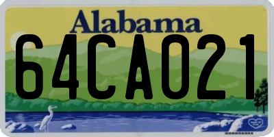 AL license plate 64CA021