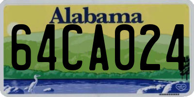 AL license plate 64CA024