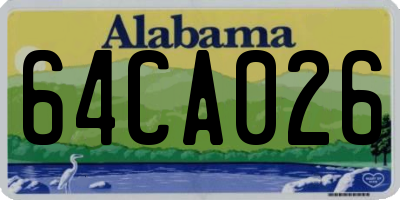 AL license plate 64CA026