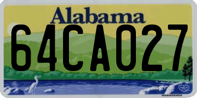 AL license plate 64CA027