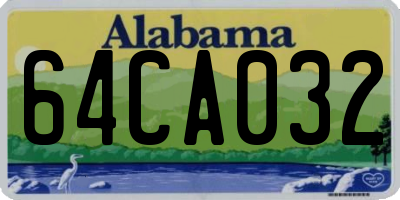 AL license plate 64CA032