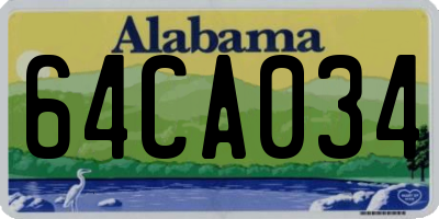 AL license plate 64CA034