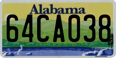 AL license plate 64CA038