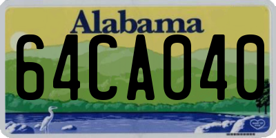 AL license plate 64CA040