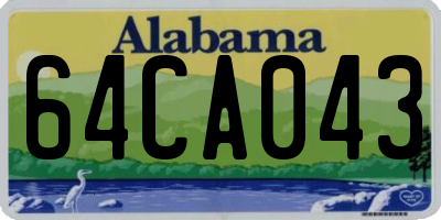 AL license plate 64CA043