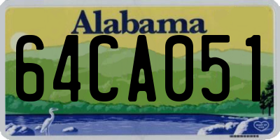AL license plate 64CA051