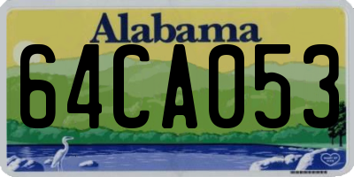 AL license plate 64CA053