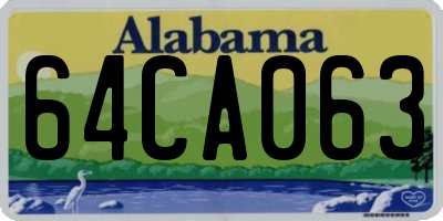 AL license plate 64CA063