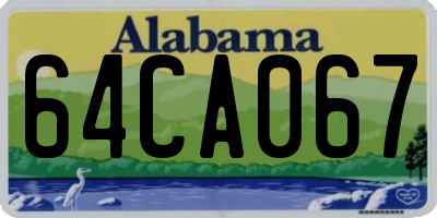 AL license plate 64CA067