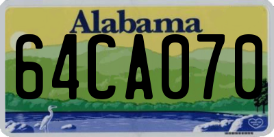 AL license plate 64CA070