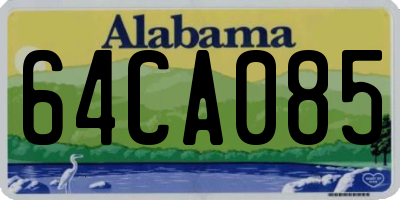 AL license plate 64CA085