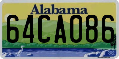 AL license plate 64CA086